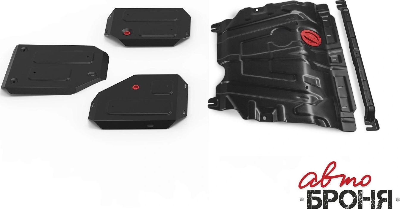 Защита картера, КПП, топливного бака и редуктора АвтоБРОНЯ для Haval Jolion 2021-2026. Артикул K111.09431.1