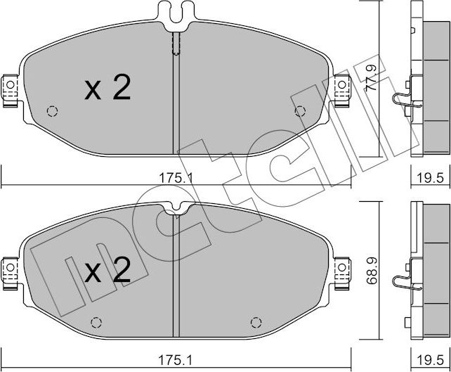 Тормозные колодки Metelli. Артикул 22-1132-0