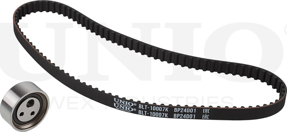 Ремень ГРМ зубчатый с роликами, комплект (Unio). Артикул BLT-10007K