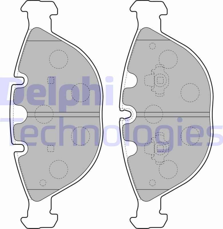 Тормозные колодки Delphi (Low-Metallic). Артикул LP1798