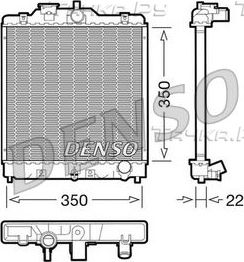 Радиатор охлаждения двигателя Denso для Honda Civic V 1991-1995. Артикул DRM40003