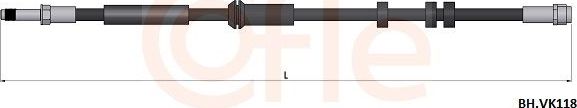 Тормозной шланг Cofle. Артикул 92.BH.VK118