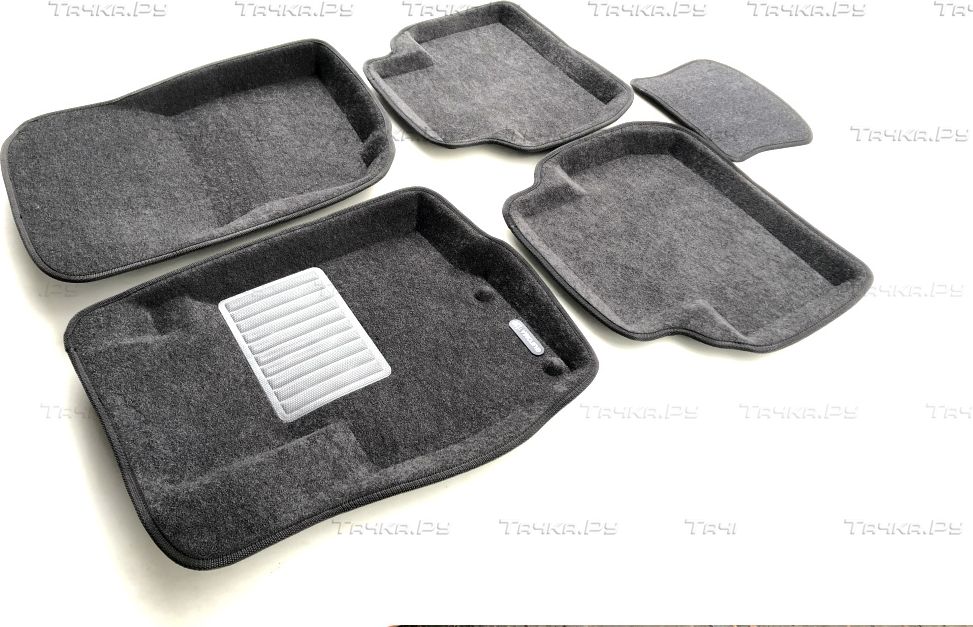 Коврики текстильные Euromat 3D Business для салона Mitsubishi Outlander XL 2006-2012 Темно-серые. Артикул EMC3D-003609G