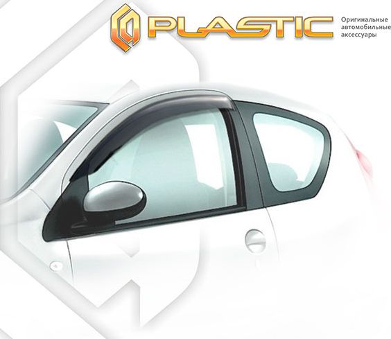 Дефлекторы СА Пластик для окон (Classic полупрозрачный) Peugeot 107 3-door 2008-2014. Артикул 2010030312248