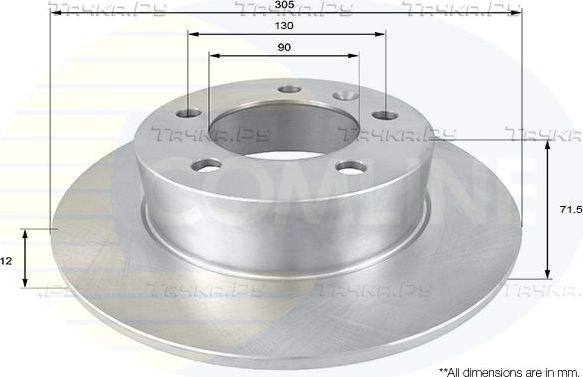 Тормозной диск Comline COATED. Артикул ADC2700