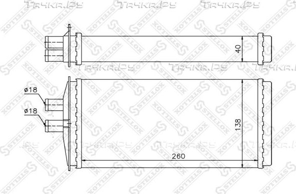 Радиатор отопителя (печки) Stellox. Артикул 10-35109-SX