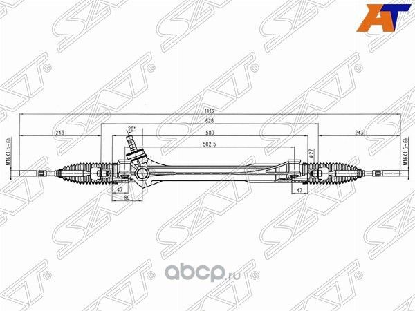 РУЛЕВАЯ РЕЙКА TOYOTA RAV4 ACA3ASA3GSA3 ST-455 (SAT). Артикул ST4551042080
