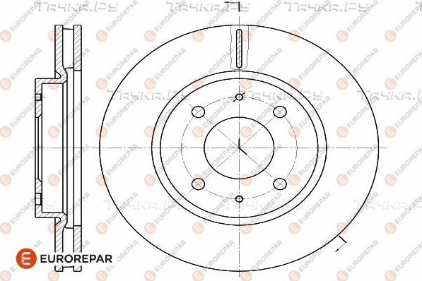 Тормозной диск Eurorepar. Артикул 1642779380