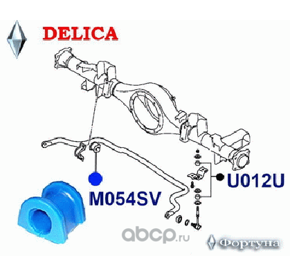 Втулка стабилизатора задней подвески 23мм (Фортуна). Артикул M054SV
