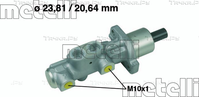 Тормозной цилиндр главный Metelli для Volvo 850 1991-1996. Артикул 05-0575