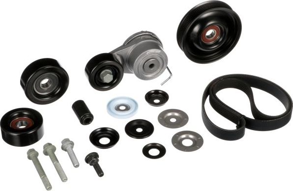 Приводной ремень поликлиновой с роликами (комплект) Gates Micro-V® для Kia Carnival II 2010-2014. Артикул K086PK2500