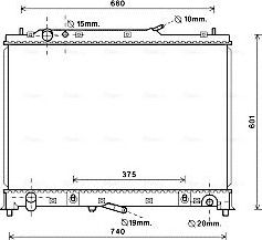 Радиатор охлаждения двигателя AVA для Mazda CX-9 I 2006-2016. Артикул MZ2245