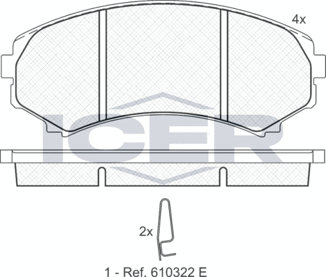 Тормозные колодки Icer. Артикул 181374