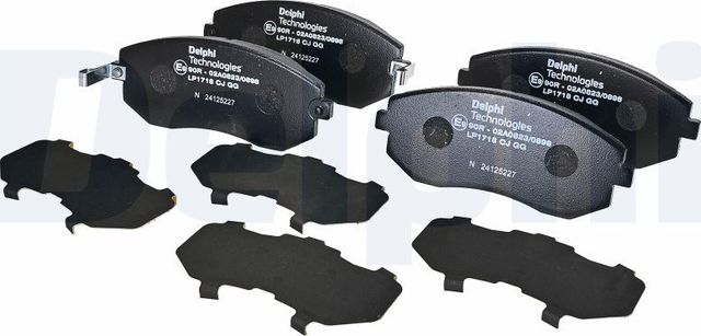 Тормозные колодки Delphi (Low-Metallic) передние для Subaru Outback III 2003-2009. Артикул LP1718