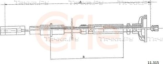 Трос сцепления Cofle. Артикул 11.315