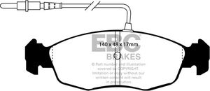 Тормозные колодки EBC Brakes передние для Citroen Saxo 1996-2004. Артикул DP2948