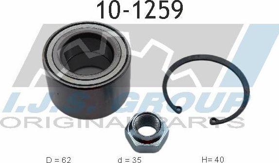 Ступичный подшипник (комплект) IJS Group Technology & Quality. Артикул 10-1259
