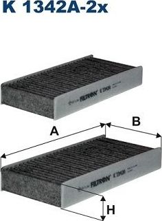 Салонный фильтр Filtron для MINI Cabrio III (F57) 2014-2016. Артикул K 1342A-2x