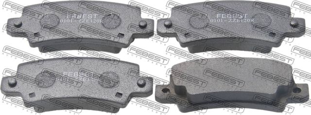 Тормозные колодки Febest задние для Toyota Corolla E120, E130 2001-2008. Артикул 0101-ZZE120R