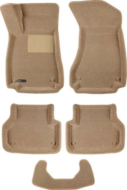 Коврики текстильные Euromat 3D Business для салона Audi A4 B9 2016-2026 БЕЖЕВЫЕ. Артикул EMC3D-001102T