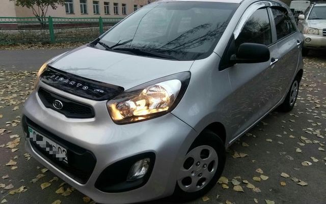 Дефлектор VT52 для капота Kia Picanto II 2011-2017. Артикул KA43VT