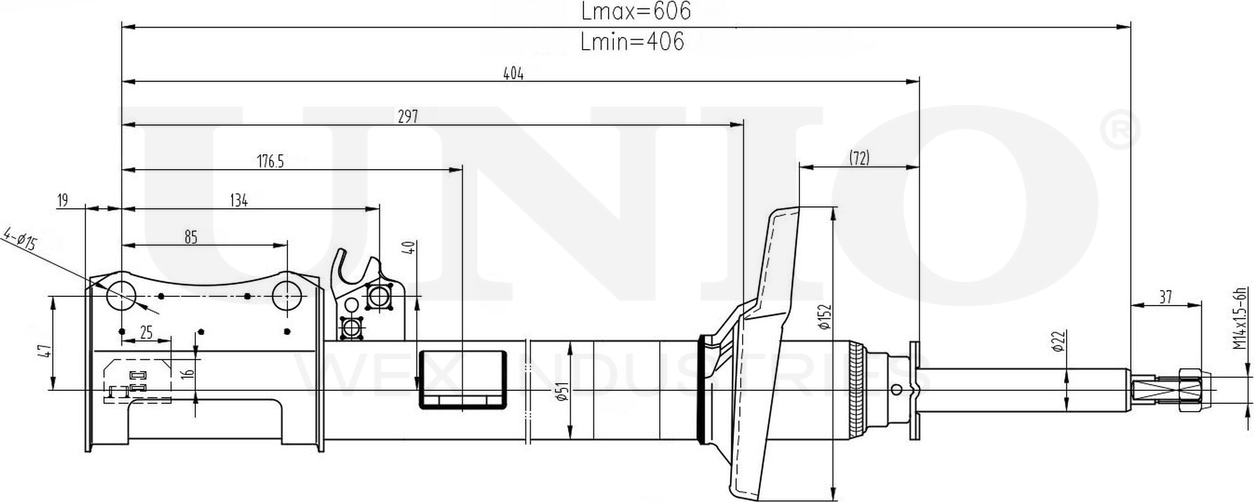 Амортизатор подвески (Unio). Артикул SAB-10074