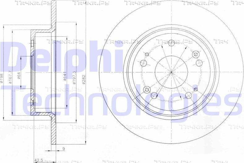 Тормозной диск Delphi. Артикул BG4249