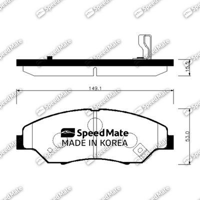 Тормозные колодки SpeedMate. Артикул SM-BPK019