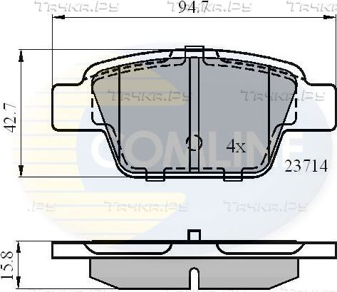 Тормозные колодки Comline Comline. Артикул CBP01039