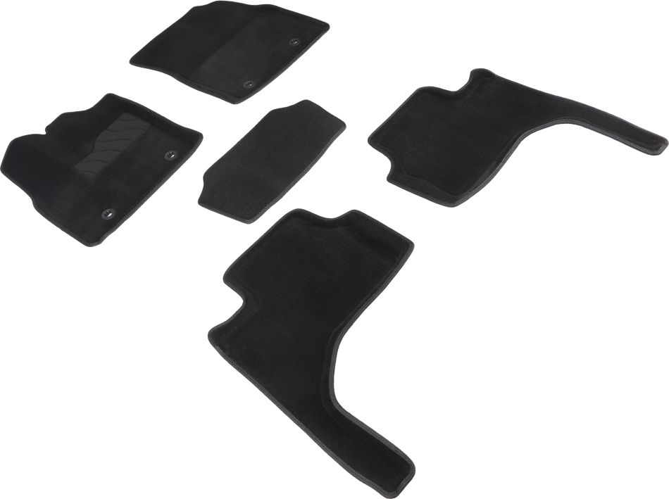 Коврики Seintex 3D ворсовые для салона Toyota Land Cruiser 300 2021-2026 ЧЕРНЫЕ. Артикул 96534