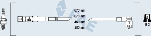 Высоковольтные провода (провода зажигания) (комплект) FAE для Audi A3 II (8P) 2003-2012. Артикул 85879