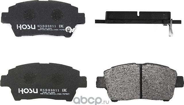 Колодки тормозные перед TOYOTA COROLLA ##E12#/SPACIO ##E12#/PREMIO/ALLION #ZT240 (Hosu). Артикул HSBR0011
