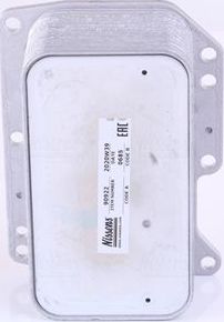 Радиатор масляный (маслоохладитель) для двигателя Nissens (алюминий) для Renault Trafic II 2006-2014. Артикул 90922