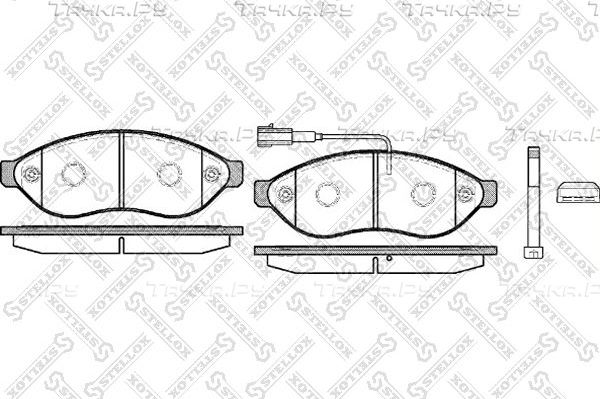 Тормозные колодки Stellox передние для Fiat Ducato III 2006-2026. Артикул 001 091B-SX