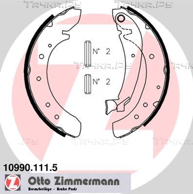 Тормозные колодки Zimmermann задние для Fiat Scudo II 2007-2016. Артикул 10990.111.5
