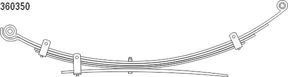 Рессора CS-Germany задняя для Mitsubishi L200 IV 2005-2015. Артикул 10.360.350.00
