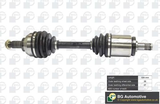 Полуось (привод в сборе, приводной вал) BGA передняя левая для BMW 3 IV (E46) 2000-2005. Артикул DS0916L