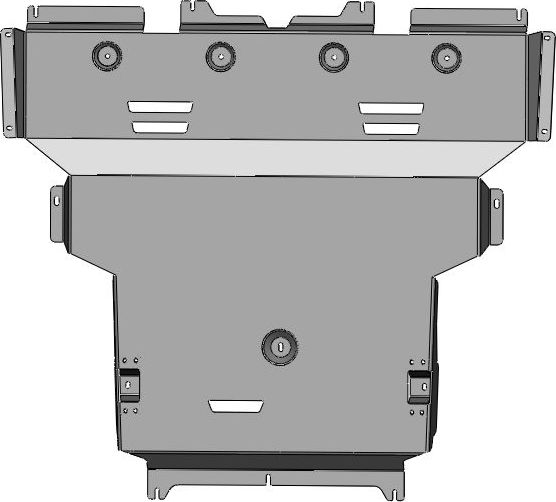 Защита алюминиевая АВС-Дизайн для картера и КПП Hongqi H5 2023-2026. Артикул 56.08ABC