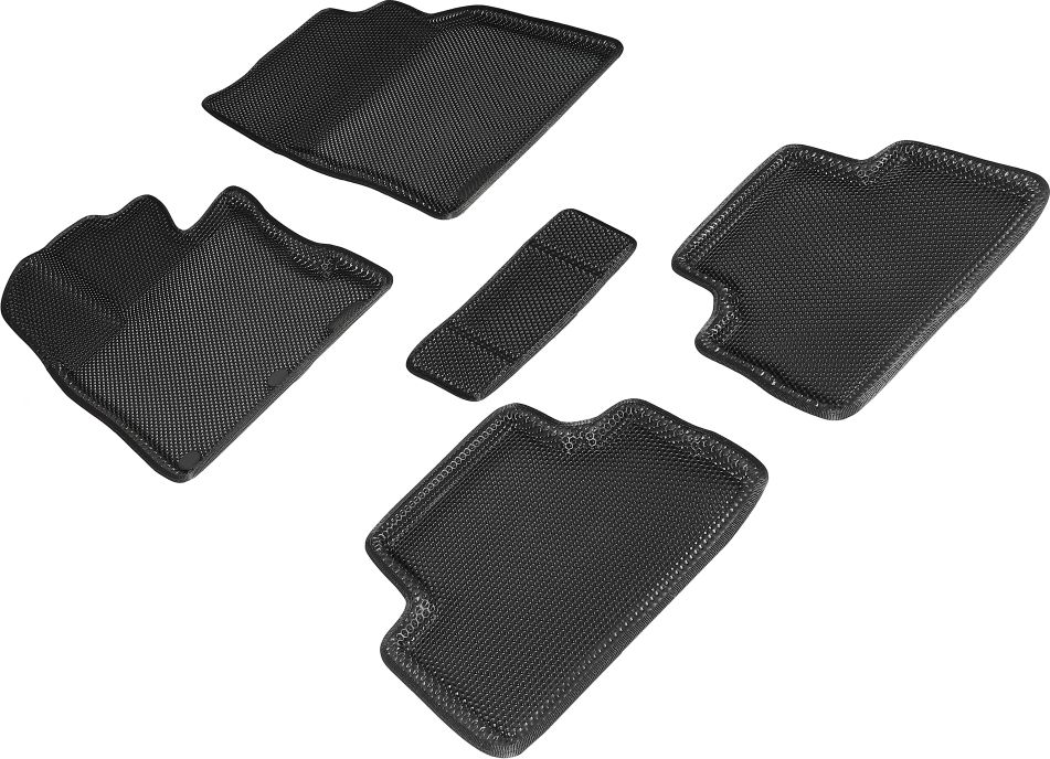 Коврики Seintex 3D EVA Соты для салона Nissan Qashqai II (японская) 2013-2026 ЧЕРНЫЕ. Артикул 97245