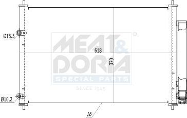 Радиатор кондиционера (конденсатор) Meat & Doria. Артикул 991166
