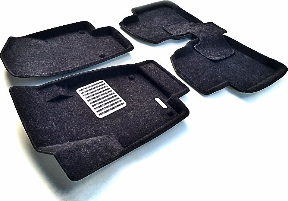 Коврики текстильные Euromat 3D Lux для салона Skoda Rapid 2014-2020. ЧЕРНЫЕ. Артикул EM3D-004508