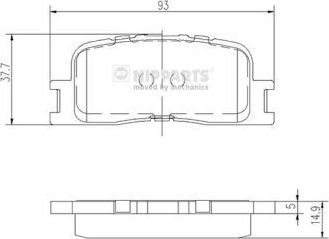 Тормозные колодки Nipparts. Артикул J3612024