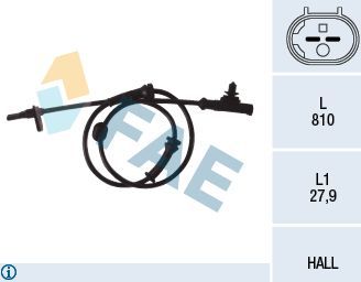 Датчик ABS FAE передний для Citroen C1 I 2005-2014. Артикул 78079