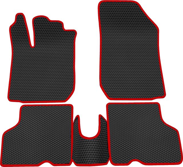 Коврики Rezkon EVA Соты для салона Renault Kaptur 2016-2026 Красный кант. Артикул 9129035104