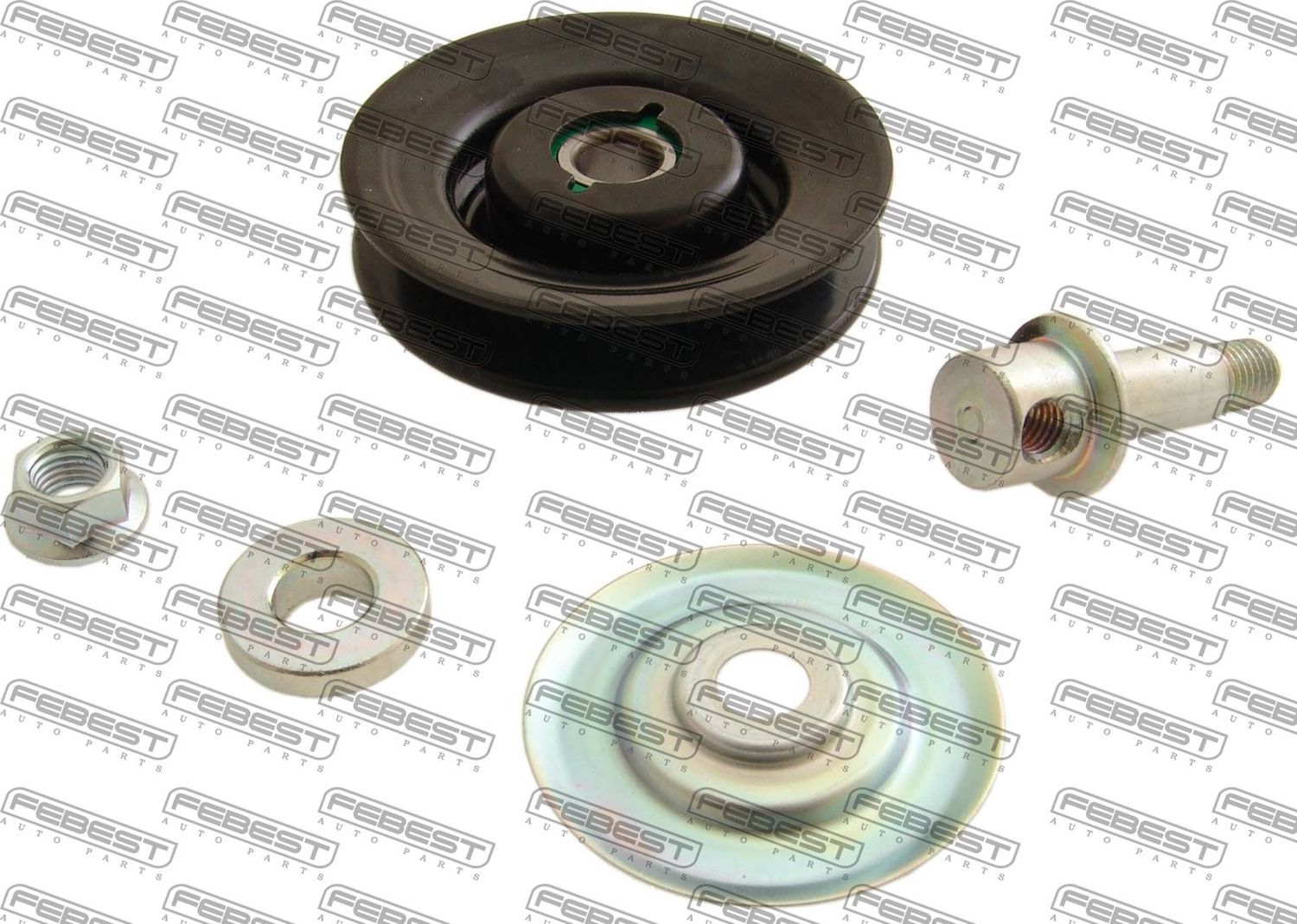 Натяжной ролик (натяжитель) приводного поликлинового ремня Febest. Артикул 0187-KR42