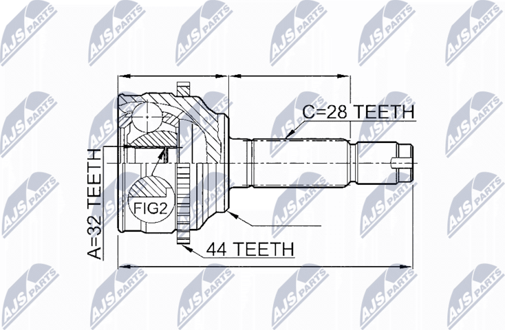 Шрус внутренний (граната) NTY. Артикул NPZ-MZ-052