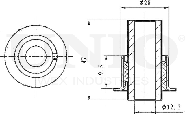 Втулка реактивной тяги (Unio). Артикул RMP-10165