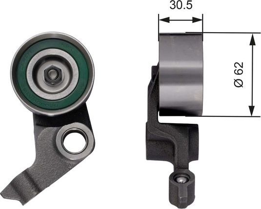 Натяжной ролик (натяжитель) ремня ГРМ Gates PowerGrip®. Артикул T41280