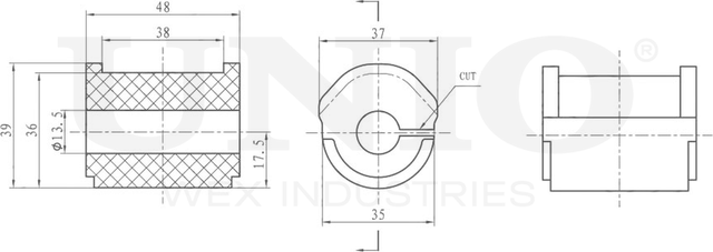 Втулка стабилизатора (Unio). Артикул RMP-10083