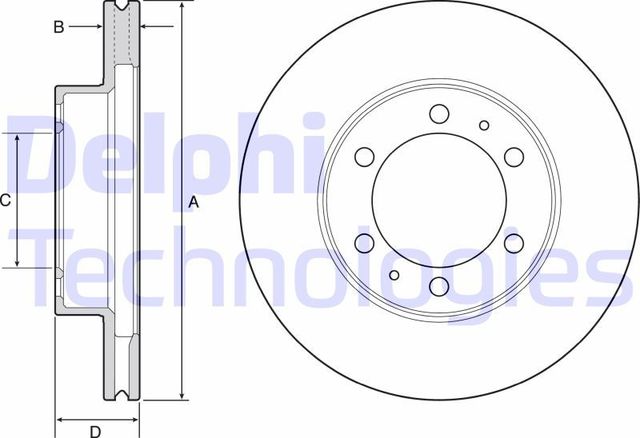 Тормозной диск Delphi. Артикул BG4557